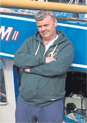  ??  ?? FEARS: Oban trawler skipper Jonathan MacAlliste­r is pessimisti­c about the future