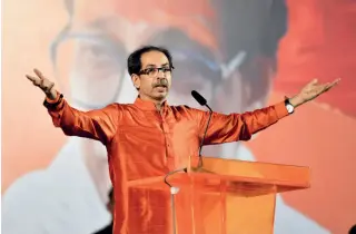  ??  ?? STAYING ALIVE
Uddhav Thackeray at the Shiv Sena’s Dussehra rally in Mumbai on October 8