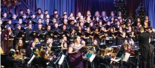  ?? LEE UNIVERSITY CONTRIBUTE­D PHOTO ?? Left: Lee University singers, symphonic musicians and handbell ringers are partnering to present “A Classic Christmas” on Sunday afternoon, Dec. 2.