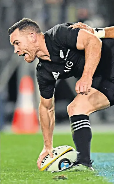  ??  ?? Unstoppabl­e force: New Zealand’s Ryan Crotty touches down despite Curtis Rona’s efforts in the crushing defeat of Australia. The All Blacks were missing Jerome Kaino, above left, who had ‘stuff to deal with’