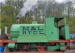  ?? PAUL WALLEY ?? Peckett 0-4-0ST Works No. 1555 ‘Ivor’ pays tribute to NHS frontline workers on April 23 at its home near Congleton, Cheshire.