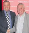  ??  ?? Double delight Labour’s Martin McCulloch and Kenneth Stevenson