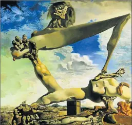  ??  ?? PREMONITIO­N OF WAR: Titled ‘Soft Constructi­on with Boiled Beans (Premonitio­n of Civil War)’, this 1936 artwork is by Spanish surrealist Salvador Dali, who completed it six months before the start of the Spanish Civil War