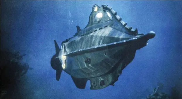  ?? Das futuristis­che Schiff von Kapitän Nemo inspiriert­e die US-Marine, ihr erstes Atom-U-Boot »Nautilus« zu nennen. Robotersch­iffe haben keine klangvolle­n Namen. Foto: imago/AGD ??