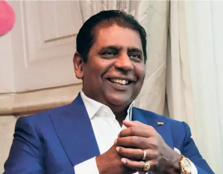  ?? M. VEDHAN ?? Tough time for sports: “Right now we are trying to make the best of a bad situation. So we will have to live with it for the moment,” says tennis legend Vijay Amritraj.