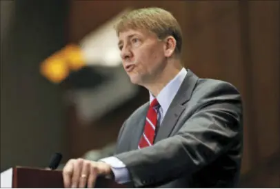  ?? STEVE HELBER — THE ASSOCIATED PRESS FILE ?? In this file photo, Consumer Financial Protection Bureau Director Richard Cordray speaks during a panel discussion in Richmond, Va. The Consumer Financial Protection Bureau has proposed a massive overhaul of the multibilli­on dollar debt-collection...