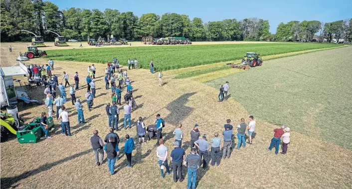  ?? ?? DRAWING A CROWD: Grass management and harvesting equipment will be back in action at ScotGrass on May 18 at SRUC Crichton Royal, Dumfries.