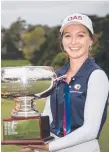  ?? Picture: ANTHONY POWTER ?? Rebecca Kay and the RIversdale Cup.