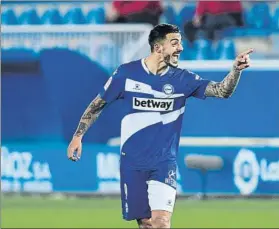  ?? FOTO: GETTY ?? Joselu celebra un gol vital para el Alavés