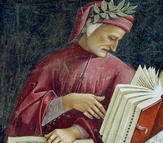  ??  ?? Sopra Dante Alighieri secondo Luca Signorelli