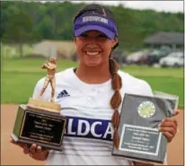  ?? RANDY MEYERS — THE MORNING JOURNAL ?? Keystone’s Sammie Stefan is named Miss Softball and Division II Player of the Year at the Lorain County All-Star game on June 5.