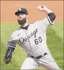  ?? Thearon W. Henderson / Getty Images ?? White Sox starter Dallas Keuchel was ineffectiv­e against the A’s, and was done after 31⁄ innings.
3