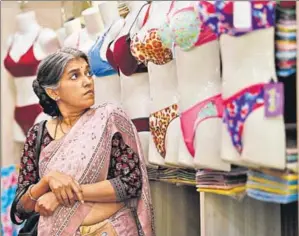  ??  ?? Ratna Pathak Shah in a still from the film Lipstick Under My Burkha. The Censor Board refused to certify the film because it is “lady oriented” *Some names have been changed