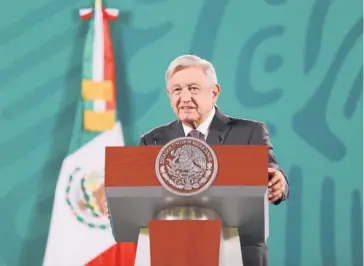  ?? FOTO: REFORMA ?? > Andrés Manuel López Obrador, presidente de México.