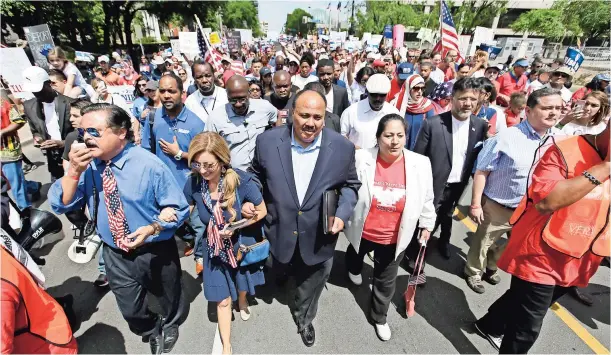  ??  ?? Martin Luther King III, durante el recorrido