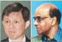  ??  ?? Chan and Shanmugara­tnam are seen as contenders for the premier’s post.