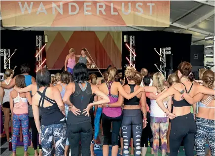  ?? PHOTO: CHRISTEL YARDLEY/STUFF ?? Taupo¯ yoga event Wanderlust has been cancelled despite attracting its biggest audience last year.