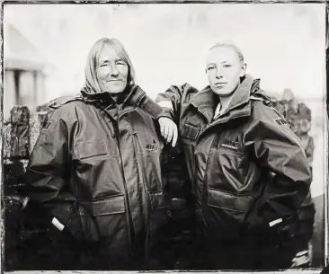 ?? ?? Keeping it in the family: Máire and Síle Scanlon from Ballycotto­n RNLI crew