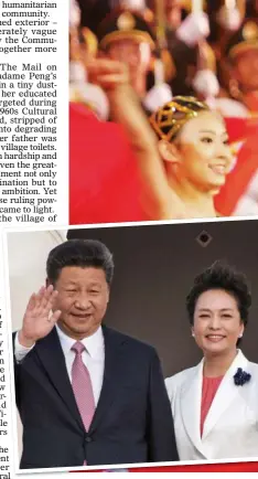  ??  ?? POWER COUPLE: With husband Xi Jinping on their trip to the US last month