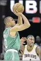  ?? TONY DEJAK / ASSOCIATED PRESS ?? Boston’s Avery Bradley shoots in the second half during his 20-point effort.