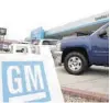  ?? — AFP ?? The GM logo is seen at the GM Warren Transmissi­on Operations Plant in Warren, Michigan.