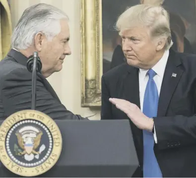  ??  ?? 0 Donald Trump’s dismissal of Rex Tillerson is the latest in an alarming string of high-profile firings