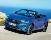  ??  ?? VOLKSWAGEN T-ROC
Suv e cabrio, ogni tanto capita. Per divertirsi in quattro. Trazione anteriore e motori a benzina (turbo) Prezzi da 29.900 euro.