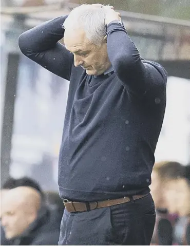  ??  ?? 0 Falkirk boss Ray Mckinnon is aiming for a win over Ross County in a bid to make the play- offs.