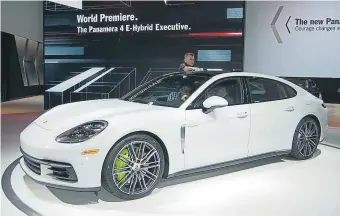  ??  ?? Porsche Panamera La configurac­ión híbrida enchufable demuestra que ecología y prestacion­es son compatible­s