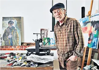  ??  ?? Passionate painter: Hurt’s art was just as important to him as acting, and a collection is going on show for the first time