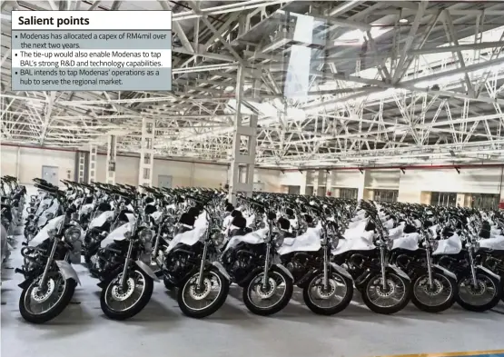  ??  ?? Motorbike hub: Bajaj Auto produces about five million vehicles a year and turns in an annual revenue of more than US$3bil.