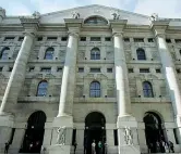  ??  ?? Mercato Palazzo Mezzanotte a Milano, sede della Borsa Italiana, di proprietà del London Stock Exchange