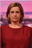  ??  ?? Compromise: UK Home Secretary Amber Rudd