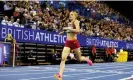  ?? Peter Cziborra/Action Images/Reuters ?? Keely Hodgkinson set a new British indoor record in the 800m but still felt she was capable of a faster time. Photograph: