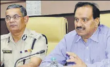  ?? HT PHOTO ?? Haryana director general of police BS Sandhu addressing a meeting in Panchkula on Wednesday.