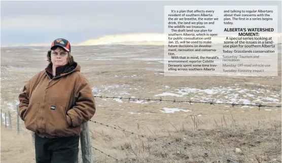  ?? Photos: Lorraine Hjalte/calgary Herald ?? Audrey Taylor, a rancher in the Milk River area, to put her leased land into heritage rangeland — a designatio­n that would protect it from further developmen­t.