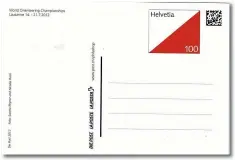  ?? ?? Above: the reverse of a 2012 Swiss postal stationery card featuring a control kite as the imprinted stamp