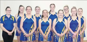  ??  ?? ABOVE: (From left) Tess Parsons (coach), Eloise Ritchie, Felicity Jefferies, Ellie Parks, Molly Shaw, Georgina Mildren, Gracie Willis, Steph Maher, Ella Harvey and Hannah Ford.