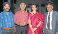  ??  ?? Surjeet Uppal, Vijay Shahi, Kanak Rekha Chauhan & Jaideep Mathur