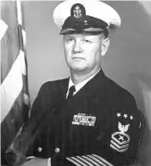  ?? COURTESY OF IMA BLACK ?? As Master Chief of the Navy, Delbert Black worked in Washington, D.C., advising admirals and Congress.