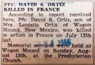  ?? COURTESY OF RON OVERLEY ?? This short article from a Santa Fe paper was found in the New Mexico Public Records collection.