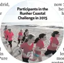 ??  ?? Participan­ts in the Runher Coastal Challenge in 2015