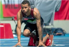  ??  ?? Andre de Grasse finished third at the Rio Olympics with a timing of 9.91 seconds.