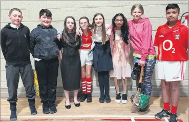  ?? ?? St Catherine’s Nuachleas group who recently qualified for the Scór na bPáistí Cork County final. Included in the group are Ethan Bryan, Scarlett Dinneen, Edril Jessan, Layla McNamara, Tomás Morrison, Shriya Tellis, Emma Turley and Julia Witnik.