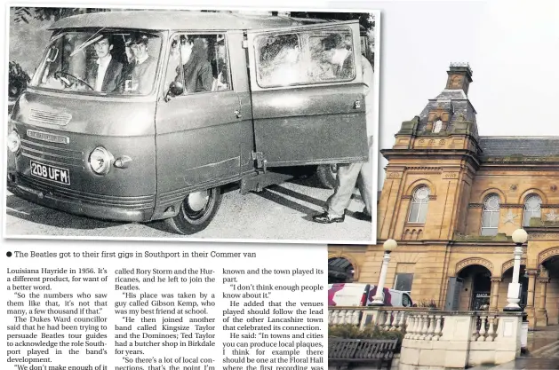  ??  ?? The Beatles got to their first gigs in Southport in their Commer van