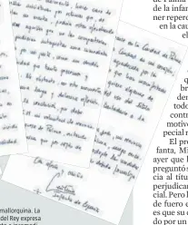  ??  ?? mallorquin­a. La hermana del Rey expresa su “disgusto e incomodida­d” por lo que describe como “acusacione­s infundadas” del sindicato Manos Limpias y se despide del Rey “con afecto y cariño”