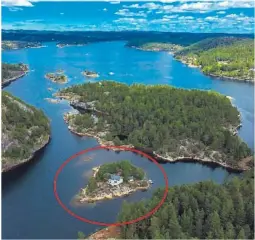  ?? FOTO: MIDGAARD & OPTHUN ?? SLO TIL: Lyngholmen i Sauøysund i Kragerø har blitt møtt av en enorm interessen. Nå er den solgt.