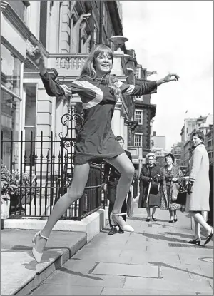  ?? PA. ?? Pattie Boyd models one of the short hemlines made popular 50 years ago.