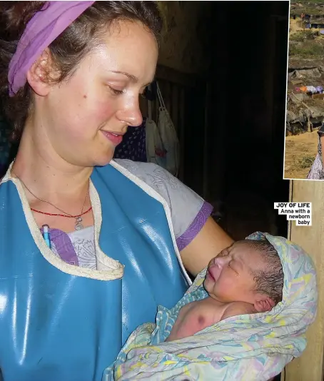  ?? ?? JOY OF LIFE Anna with a newborn baby