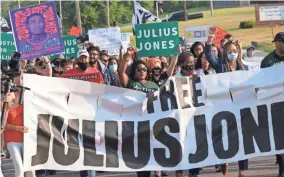  ?? THE OKLAHOMAN, FILE ?? Julius Jones supporters march in Oklahoma City in September.